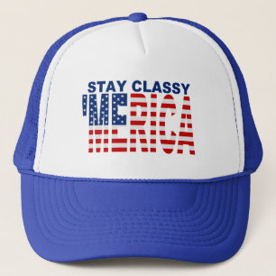 'MERICA bleibe noblen blauen Truckerkappe