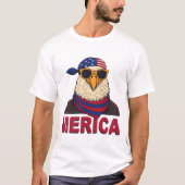 Merica Cool Eagle - Patriotic USA Flag Design T-Shirt (Vorderseite)