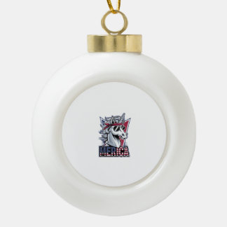 Merica Cool Einhorn Patriotische Stimmung Tank Top Keramik Kugel-Ornament