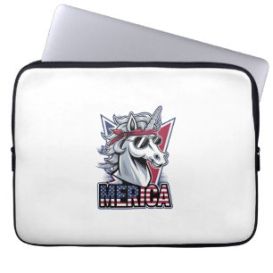 Merica Cool Einhorn Patriotische Vibes Tank Top Laptopschutzhülle