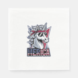 Merica Cool Unicorn Patriotic Vibes Tank Top Serviette