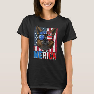 Merica Corgi Hund 4. Juli Amerikanische Flagge T-Shirt