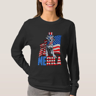 Merica Dalmatiner 4. Juli American USA Flag Dal T-Shirt