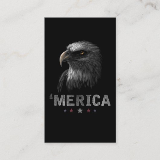 Merica Eagle 4. Juli USA Patriotic Visitenkarte (Vorderseite)