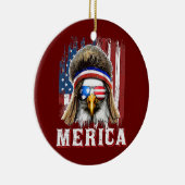 Merica Eagle Mullet 4. Juli Amerikanische Flagge Keramik Ornament (Rechts)