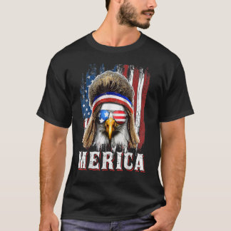 Merica Eagle Mullet 4. Juli Amerikanische Flagge T-Shirt