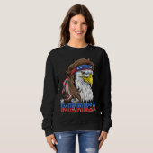 Merica Eagle Mullet 4. Juli Männer Frauen Amerikan Sweatshirt (Vorne ganz)
