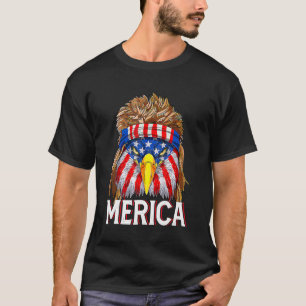 Merica Eagle Mullet 4. Juli Männer Frauen Amerikan T-Shirt