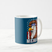 Merica Eagle Mullet American Flag 4. Juli Kaffeetasse (VorderseiteRechts)