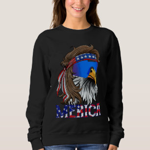Merica Eagle Mullet American Flag USA Männer 4th J Sweatshirt