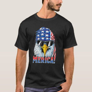 Merica Eagle Mullet American Flag Usa Veterans 4. T-Shirt