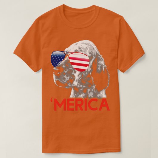 Merica English Setter American Flag (2) T-Shirt (Design vorne)