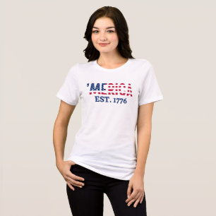 'merica Est. 1776 Patriotischer Amerikaner Tri-Blend Shirt
