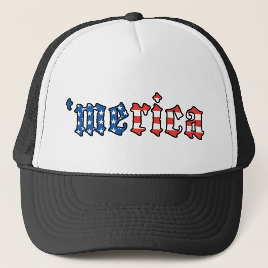 Merica Fernlastfahrer-Hut Truckerkappe (Vorderseite)