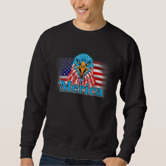 Merica Flag Adler 4. Juli Patriotic USA amerikanis Sweatshirt