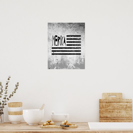Merica Flag Poster (Küche)
