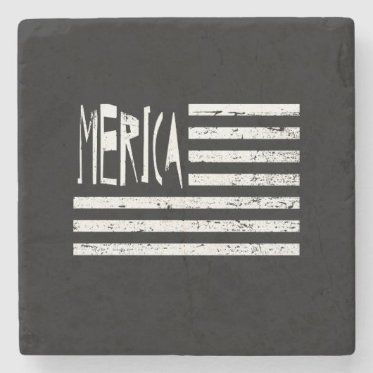 Merica Flagge Steinuntersetzer (Vorderseite)