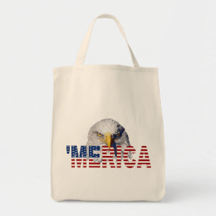 'MERICA-Flagge und Adler-Tragetasche Tragetasche