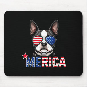 Merica Französische Bulldogge Amerikanische Flagge Mousepad
