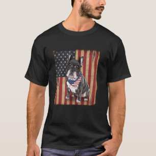 Merica Französische Bulldogge Hund Amerikanische F T-Shirt