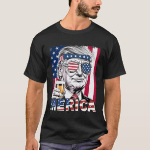 Merica Funny Trump Men Drink Beer T-Shirt