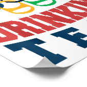 Merica Funny USA Drink Team Patriotic USA Ameri Poster (Ecke)