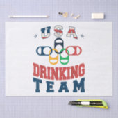 Merica Funny USA Drink Team Patriotic USA Ameri Seidenpapier (Handwerk)