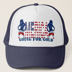 Merica geht nach Gold Truckerkappe