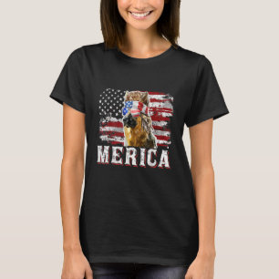Merica German Shepherd Dog Mullet 4. Juli USA T-Shirt