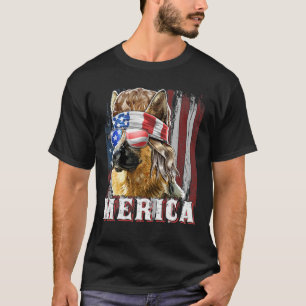 Merica German Shepherd Mullet 4. Juli Amerika T-Shirt