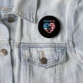 Merica Gesteinsschild 4. Juli Amerikanische Flagge Button (Beispiel)