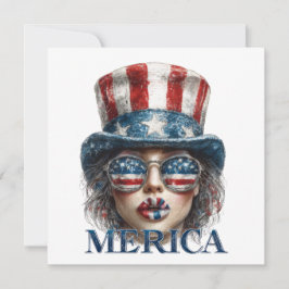 Merica Girl, Amerikanische Unabhängigkeitstag Glam Einladung