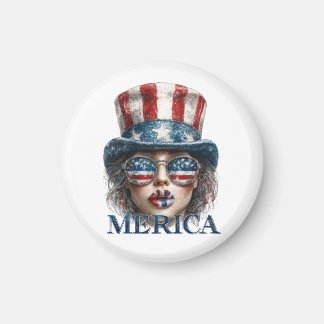 Merica Girl, Amerikanische Unabhängigkeitstag Glam Magnet