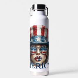 Merica Girl, Amerikanische Unabhängigkeitstag Glam Trinkflasche