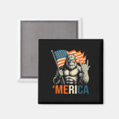 ‘merica Gorilla Flag Sungles Funny Patriotic Magnet (Vorderseite/Rückseite)