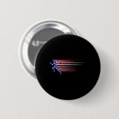 ‚merica Gorilla Flag Sungles Lustig Patriotisch Button (Vorne & Hinten)