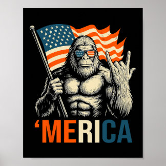 ‘merica Gorilla-Flagge Sungles Lustig Patriotisch  Poster