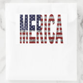 "MERICA - Grunge USA Flag Rechteckiger Aufkleber (Tasche)
