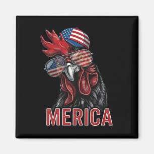 Merica Hahn Funny Patriotisches Usa Sonnenbrille H Magnet