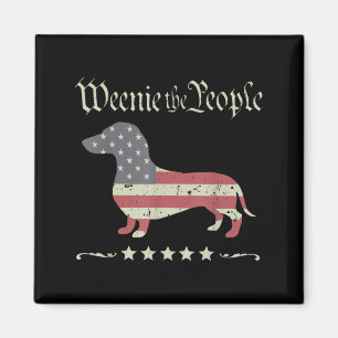 Merica Hund Dachshund Vintage Weenie Das Volk Magnet