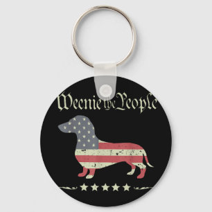 Merica Hund Dachshund Vintage Weenie das Volk Schlüsselanhänger