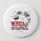 Merica - Kann ich einen Burger mit einer Freiheits Button (Vorderseite)