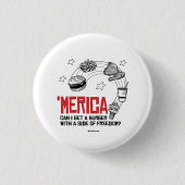 Merica - Kann ich einen Burger mit einer Freiheits Button (Vorderseite)