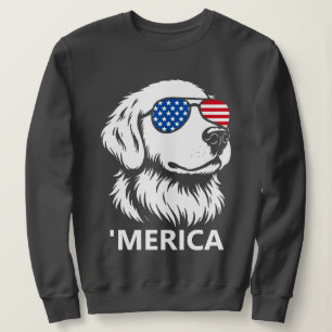 Merica Labrador Patriotic, 4. Juli Sweatshirt