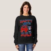 Merica Lincoln Unabhängigkeitstag am 4. Juli Sweatshirt (Vorne ganz)