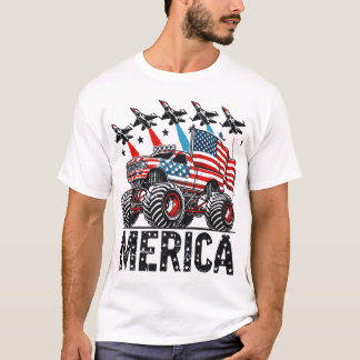 Merica Monster Truck T-Shirt