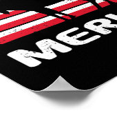Merica Moose American Flag Usa Patriotic Independe Poster (Ecke)