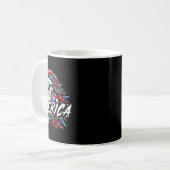Merica Mullet Eagle Funny 4. Juli Kaffeetasse (Vorderseite Links)
