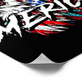 Merica Mullet Eagle Funny 4. Juli Poster (Ecke)