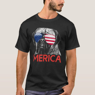 Merica Neapolitan Mastiff American Flag 4. Jul T-Shirt